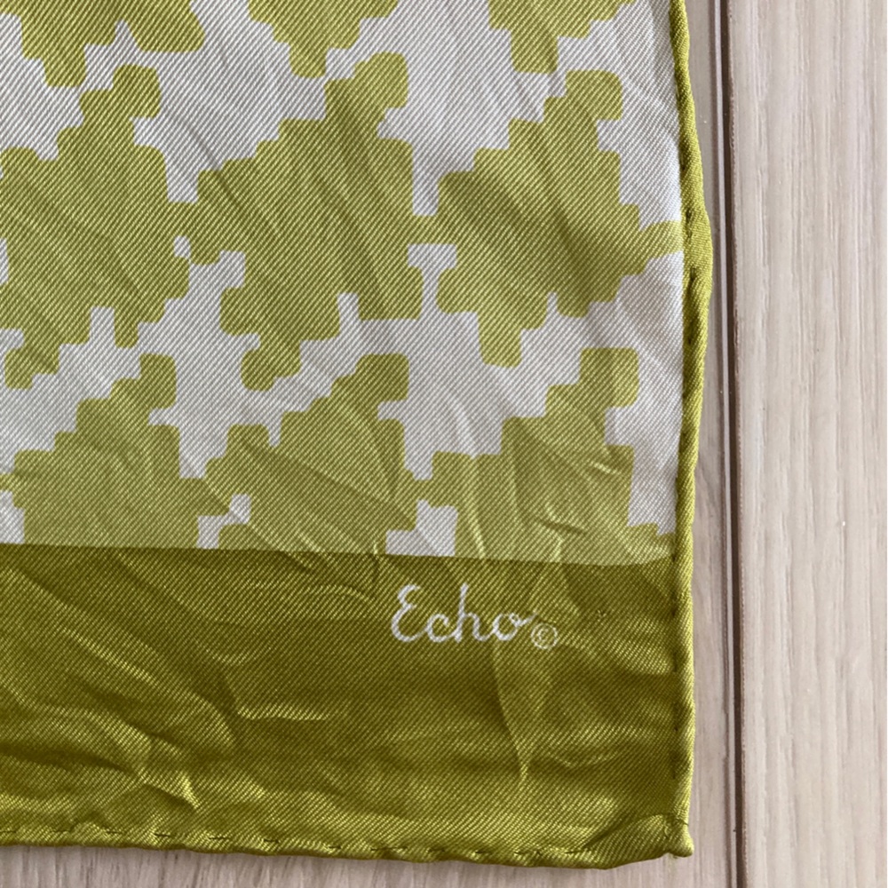 Echo Green and White Scarves and Wraps